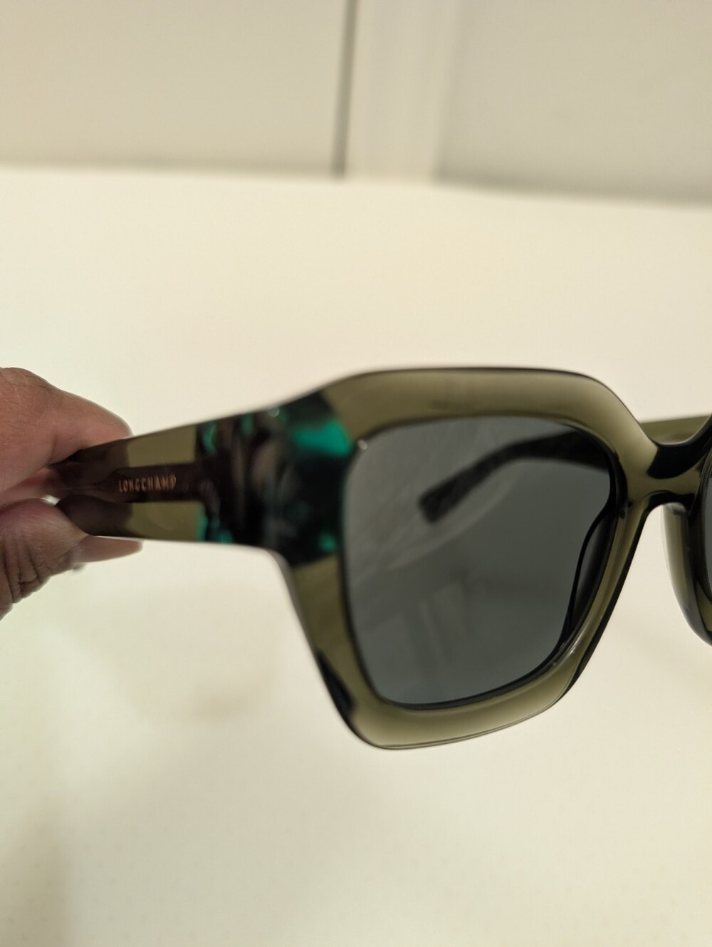 Longchamp Olive Green Square Sunglasses - Picture 8 of 11